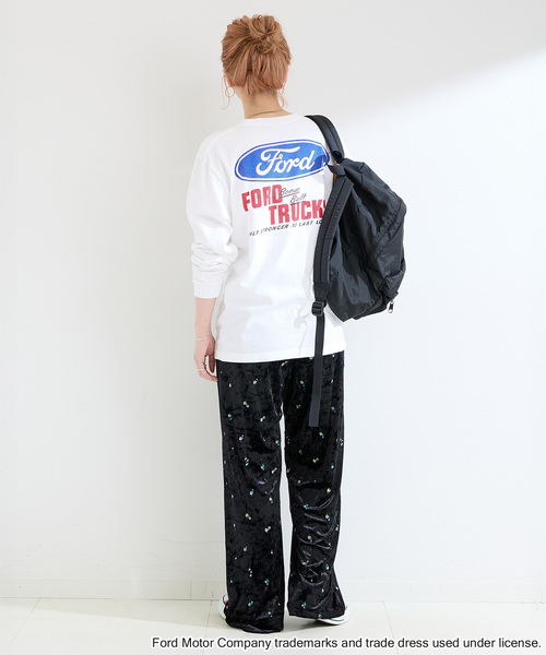 GOOD ROCK SPEED（グッドロックスピード）の「GOOD ROCK SPEED/グッドロックスピード FORD ロンT（Tシャツ/カットソー・レディース・チャコールグレー/ベージュ/ホワイト・FREE）」の14枚目の写真