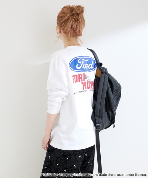 GOOD ROCK SPEED（グッドロックスピード）の「GOOD ROCK SPEED/グッドロックスピード FORD ロンT（Tシャツ/カットソー・レディース・チャコールグレー/ベージュ/ホワイト・FREE）」の17枚目の写真