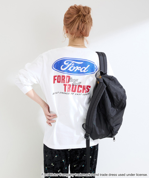 GOOD ROCK SPEED（グッドロックスピード）の「GOOD ROCK SPEED/グッドロックスピード FORD ロンT（Tシャツ/カットソー・レディース・チャコールグレー/ベージュ/ホワイト・FREE）」の18枚目の写真