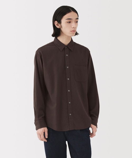 紳士 両面起毛フランネル長袖シャツ（シャツ/ブラウス）｜無印良品