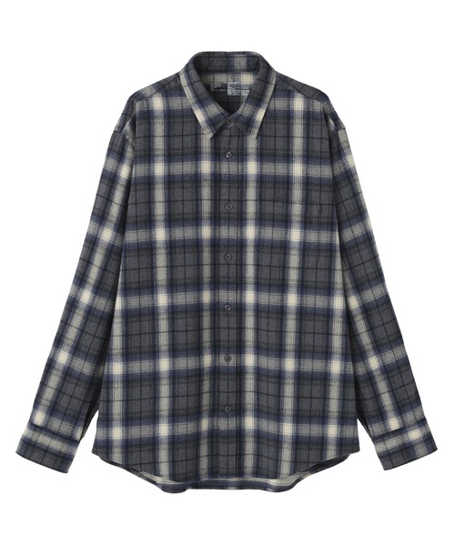 無印良品（ムジルシリョウヒン）の「紳士　両面起毛フランネル長袖シャツ（シャツ/ブラウス・メンズ・ブラウン系/ネイビー系/オフホワイト/ベージュ系/ブラウン/ブルー系/ネイビー・XL/L/M/S）」の13枚目の写真