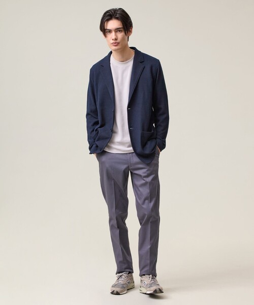 J.PRESS(ジェイプレス)の「【KANEMASA JERSEY】ツイステッドスムース カットジャケット(カーディガン/ボレロ・メンズ・ブラウン系/ネイビー系・X-LARGE/LARGE/MEDIUM)」の4枚目の写真