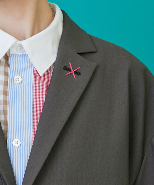 FRAPBOIS(フラボア)の「クールタッチ ジャケット(テーラードジャケット・レディース・ブラック/チャコールグレー・1/2)」の7枚目の写真