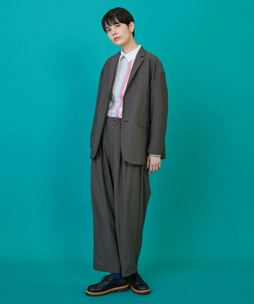 FRAPBOIS(フラボア)の「クールタッチ ジャケット(テーラードジャケット・レディース・ブラック/チャコールグレー・1/2)」の10枚目の写真