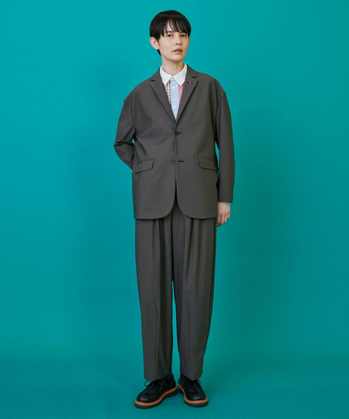 FRAPBOIS(フラボア)の「クールタッチ ジャケット(テーラードジャケット・レディース・ブラック/チャコールグレー・1/2)」の11枚目の写真