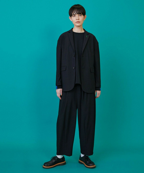 FRAPBOIS(フラボア)の「クールタッチ ジャケット(テーラードジャケット・レディース・ブラック/チャコールグレー・1/2)」の18枚目の写真