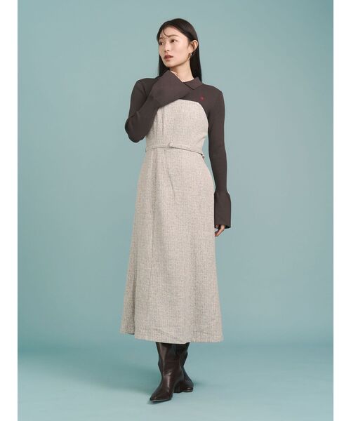 POLO BCS（ポロ ビーシーエス）の「【POLO BCSコラボ】カラーネックニットドッキングワンピース（ワンピース・レディース・ネイビー/チャコールグレー/ブルー/アイボリー/ピンク・SMALL/MEDIUM）」の7枚目の写真