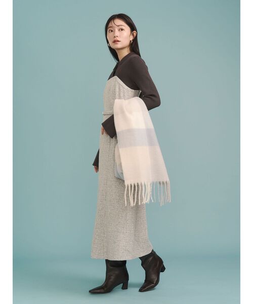 POLO BCS（ポロ ビーシーエス）の「【POLO BCSコラボ】カラーネックニットドッキングワンピース（ワンピース・レディース・ネイビー/チャコールグレー/ブルー/アイボリー/ピンク・SMALL/MEDIUM）」の8枚目の写真