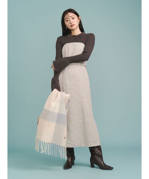 POLO BCS（ポロ ビーシーエス）の「【POLO BCSコラボ】カラーネックニットドッキングワンピース（ワンピース・レディース・ネイビー/チャコールグレー/ブルー/アイボリー/ピンク・SMALL/MEDIUM）」の22枚目の写真