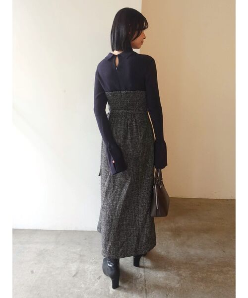 POLO BCS（ポロ ビーシーエス）の「【POLO BCSコラボ】カラーネックニットドッキングワンピース（ワンピース・レディース・ネイビー/チャコールグレー/ブルー/アイボリー/ピンク・SMALL/MEDIUM）」の10枚目の写真