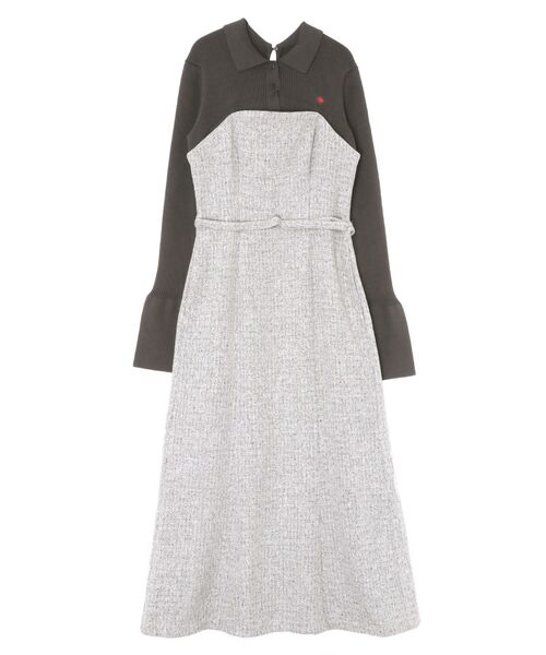 POLO BCS（ポロ ビーシーエス）の「【POLO BCSコラボ】カラーネックニットドッキングワンピース（ワンピース・レディース・ネイビー/チャコールグレー/ブルー/アイボリー/ピンク・SMALL/MEDIUM）」の13枚目の写真