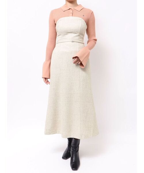 POLO BCS（ポロ ビーシーエス）の「【POLO BCSコラボ】カラーネックニットドッキングワンピース（ワンピース・レディース・ネイビー/チャコールグレー/ブルー/アイボリー/ピンク・SMALL/MEDIUM）」の16枚目の写真