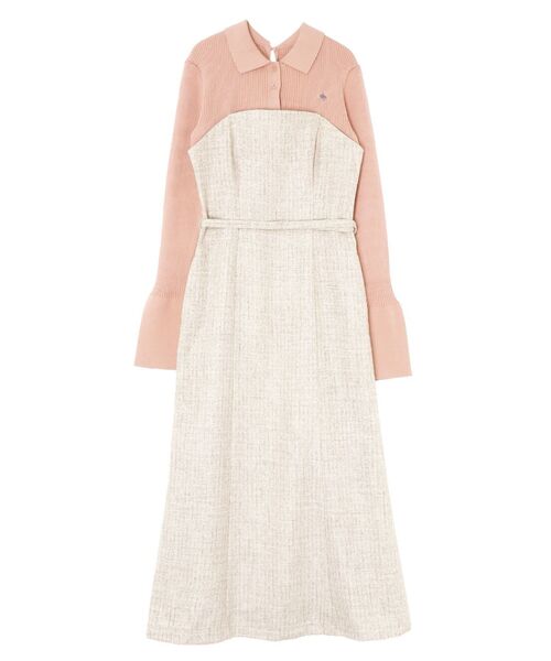 POLO BCS（ポロ ビーシーエス）の「【POLO BCSコラボ】カラーネックニットドッキングワンピース（ワンピース・レディース・ネイビー/チャコールグレー/ブルー/アイボリー/ピンク・SMALL/MEDIUM）」の5枚目の写真