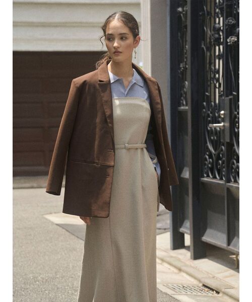 POLO BCS（ポロ ビーシーエス）の「【POLO BCSコラボ】カラーネックニットドッキングワンピース（ワンピース・レディース・ネイビー/チャコールグレー/ブルー/アイボリー/ピンク・SMALL/MEDIUM）」の4枚目の写真