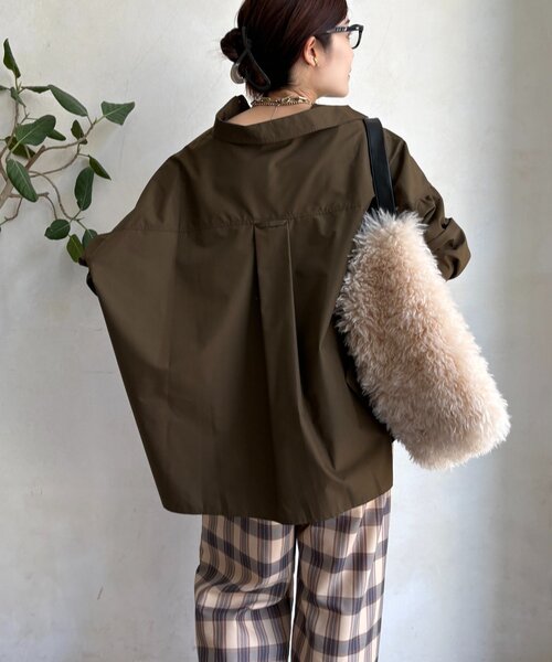 DouDou(ドゥドゥ)の「ポンチョブラウス(シャツ/ブラウス・レディース・ブルー/チャコールグレー/カーキ・FREE)」の11枚目の写真