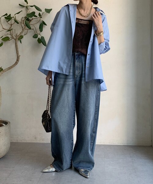 DouDou(ドゥドゥ)の「ポンチョブラウス(シャツ/ブラウス・レディース・ブルー/チャコールグレー/カーキ・FREE)」の21枚目の写真