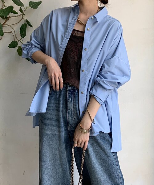 DouDou(ドゥドゥ)の「ポンチョブラウス(シャツ/ブラウス・レディース・ブルー/チャコールグレー/カーキ・FREE)」の8枚目の写真