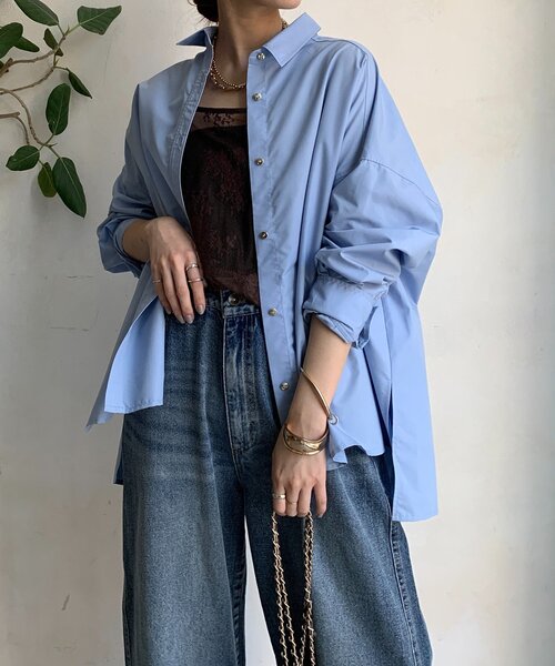 DouDou(ドゥドゥ)の「ポンチョブラウス(シャツ/ブラウス・レディース・ブルー/チャコールグレー/カーキ・FREE)」の9枚目の写真