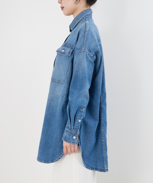 Healthy denim（ヘルシーデニム）の「【Healthy DENIM】デニムビッグシャツ（シャツ/ブラウス・レディース・インディゴブルー・0）」の14枚目の写真