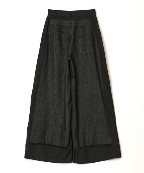 AULA AILA(アウラアイラ)の「ドッキングデニムワイドパンツ(デニムパンツ・レディース・ブラック/グレー/ブルー・0/1)」の11枚目の写真