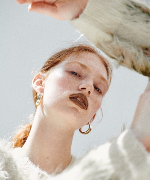 LARUTA（ラルータ）の「【LARUTA】花柄ジャガードシャギー2WAYニット（カーディガン/ボレロ・レディース・モカ/ブラウン/アイボリー/ブラック・FREE）」の6枚目の写真