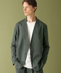 美品 ドゥロワー ノーカラー ダメージ加工 ジャケット カーキ 36 美品 ドゥロワー ノーカラー ダメージ加工 ジャケット カーキ 36