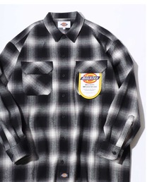 Dickies/ディッキーズ オーバーサイズ ネルオンブレチェック ワークシャツ レディース メンズ