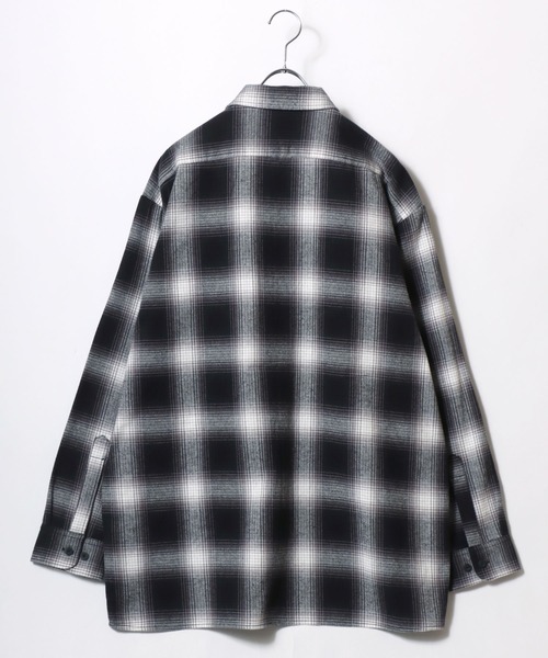 Dickies(ディッキーズ)の「Dickies/ディッキーズ オーバーサイズ ネルオンブレチェック ワークシャツ レディース メンズ(シャツ/ブラウス・メンズ・チャコール/ブラウン/ブラック・M/L/LL)」の5枚目の写真