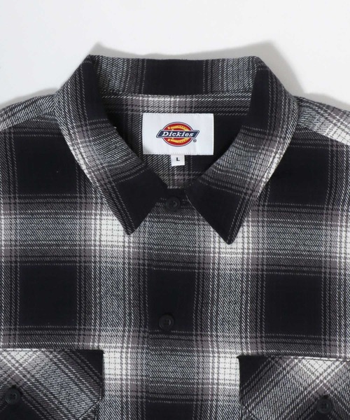 Dickies(ディッキーズ)の「Dickies/ディッキーズ オーバーサイズ ネルオンブレチェック ワークシャツ レディース メンズ(シャツ/ブラウス・メンズ・チャコール/ブラウン/ブラック・M/L/LL)」の8枚目の写真