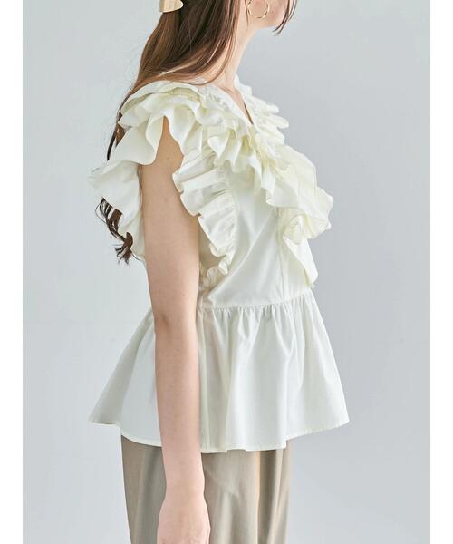 Te chichi（テチチ）の「ギャザーフリルペプラムブラウス（シャツ/ブラウス・レディース・ブラック/ピンク/オフホワイト・F）」の13枚目の写真