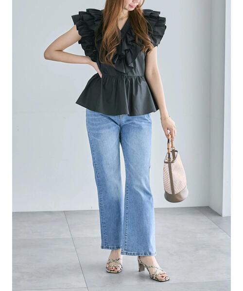 Te chichi（テチチ）の「ギャザーフリルペプラムブラウス（シャツ/ブラウス・レディース・ブラック/ピンク/オフホワイト・F）」の20枚目の写真