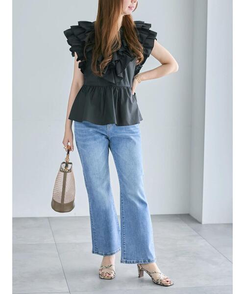 Te chichi（テチチ）の「ギャザーフリルペプラムブラウス（シャツ/ブラウス・レディース・ブラック/ピンク/オフホワイト・F）」の21枚目の写真