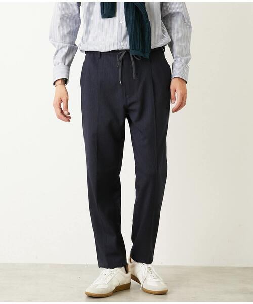 MEN'S MELROSE(メンズメルローズ)の「ラナテックヘリンボーン | クリースステッチテーパードパンツ(その他パンツ・メンズ・チャコールグレー/ブラウン/ネイビー・4/3/2/5)」の1枚目の写真