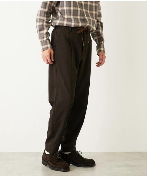 MEN'S MELROSE(メンズメルローズ)の「ラナテックヘリンボーン | クリースステッチテーパードパンツ(その他パンツ・メンズ・チャコールグレー/ブラウン/ネイビー・4/3/2/5)」の14枚目の写真