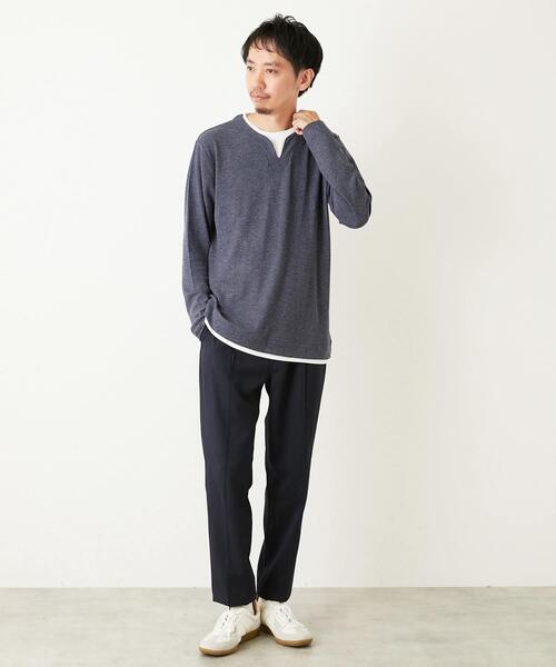 MEN'S MELROSE(メンズメルローズ)の「ラナテックヘリンボーン | クリースステッチテーパードパンツ(その他パンツ・メンズ・チャコールグレー/ブラウン/ネイビー・4/3/2/5)」の20枚目の写真