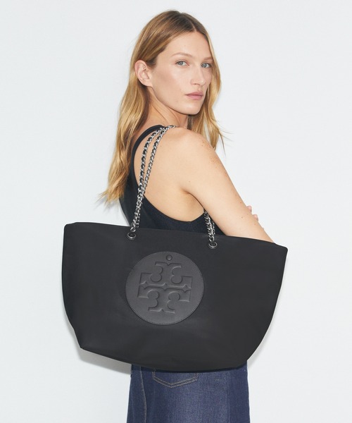 トリーバーチ　トートバッグ　エラ　A４収納　ロゴ　ブラック TORY BURCH トリーバーチ バッグ トートバッグ ナイロン エラ