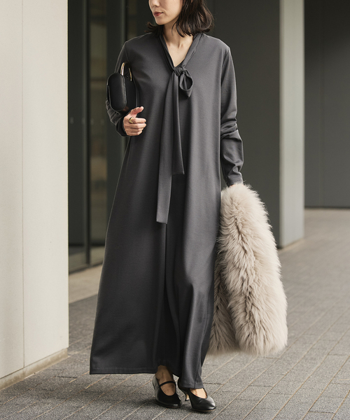 wool mix Bow ワンピース（ワンピース）｜VERMEIL par iena