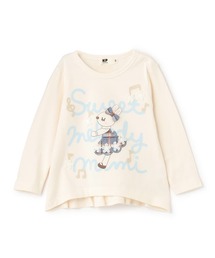 KP | mimiちゃん チェックアップリケ 長袖Tシャツ(Tシャツ/カットソー)