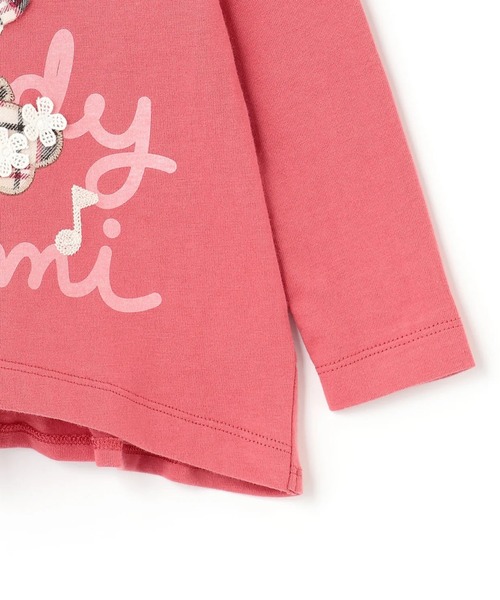 KP（ケーピー）の「mimiちゃん チェックアップリケ 長袖Tシャツ（Tシャツ/カットソー・キッズ・オートミール/ピンク系その他/オフホワイト・80ｃｍ/90cm/110cm/100cm/120cm/130cm/140cm）」の7枚目の写真