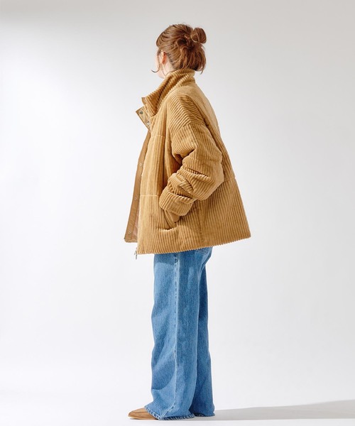 B.C STOCK（ベーセーストック）の「【Deux Allures/ドゥ アリュール】オニコール レイヤードショートブルゾン（ブルゾン・メンズ・オレンジ/アイボリー・MEDIUM/LARGE）」の4枚目の写真