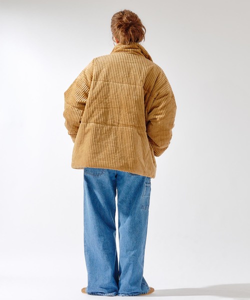 B.C STOCK（ベーセーストック）の「【Deux Allures/ドゥ アリュール】オニコール レイヤードショートブルゾン（ブルゾン・メンズ・オレンジ/アイボリー・MEDIUM/LARGE）」の5枚目の写真