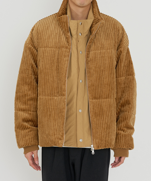 B.C STOCK（ベーセーストック）の「【Deux Allures/ドゥ アリュール】オニコール レイヤードショートブルゾン（ブルゾン・メンズ・オレンジ/アイボリー・MEDIUM/LARGE）」の10枚目の写真