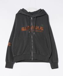 8(eight) | ヴィンテージ加工ロゴ刺繍ZIPパーカー(パーカー)