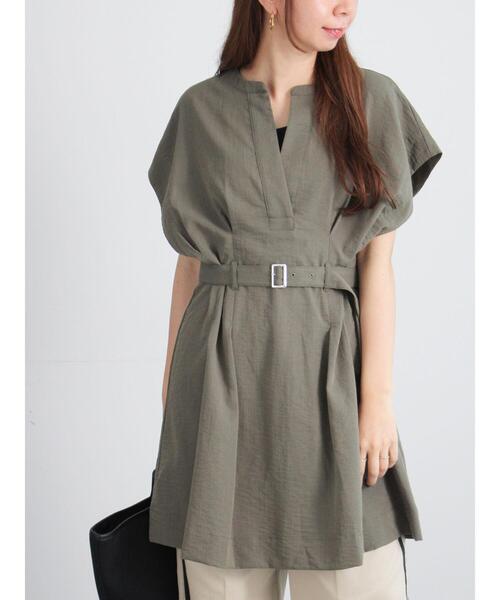 Te chichi(テチチ)の「ミリタリーチュニックシャツ(チュニック・レディース・カーキ/ブラック/ベージュ・F)」の3枚目の写真