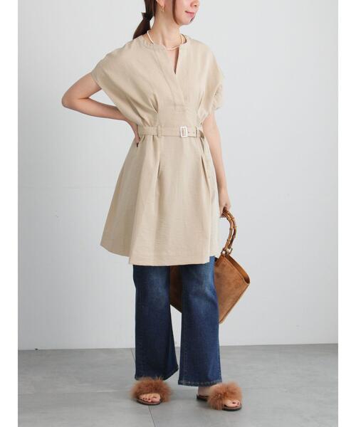 Te chichi(テチチ)の「ミリタリーチュニックシャツ(チュニック・レディース・カーキ/ブラック/ベージュ・F)」の5枚目の写真