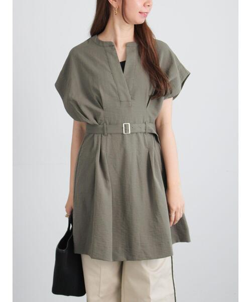 Te chichi(テチチ)の「ミリタリーチュニックシャツ(チュニック・レディース・カーキ/ブラック/ベージュ・F)」の9枚目の写真