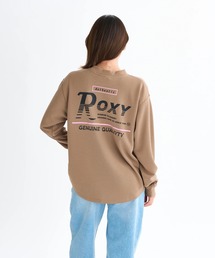 AUTHENTIC /ロキシーバックプリント裾ラウンドシルエット長袖ロンT