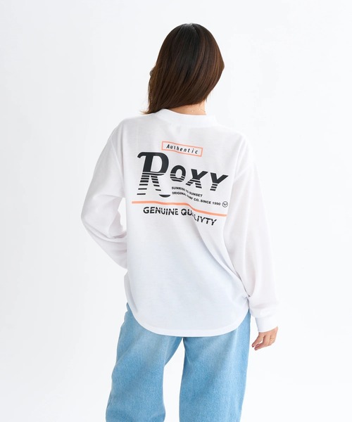 ROXY(ロキシー)の「AUTHENTIC /ロキシーバックプリント裾ラウンドシルエット長袖ロンT(Tシャツ/カットソー・レディース・ブラック/ホワイト/ピンク/ベージュ・MEDIUM/LARGE/SMALL)」の1枚目の写真