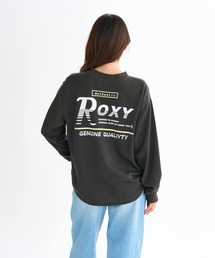 AUTHENTIC /ロキシーバックプリント裾ラウンドシルエット長袖ロンT