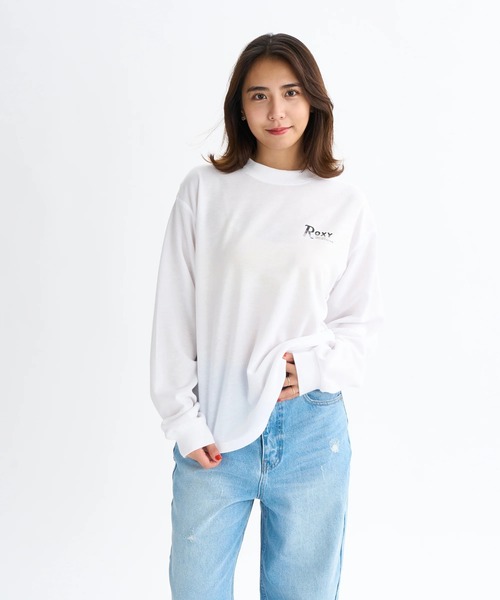 ROXY(ロキシー)の「AUTHENTIC /ロキシーバックプリント裾ラウンドシルエット長袖ロンT(Tシャツ/カットソー・レディース・ブラック/ホワイト/ピンク/ベージュ・MEDIUM/LARGE/SMALL)」の5枚目の写真